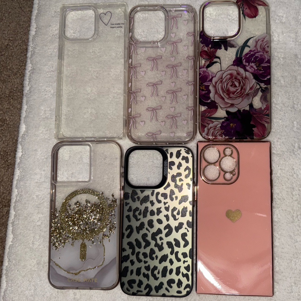 Set of 6 iPhone 15 pro max cases